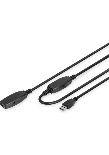 Digitus USB 3.0 Repeater / Uzatma Kablosu, 10 metre Digitus Active USB 3.0 extension cable, 10 m