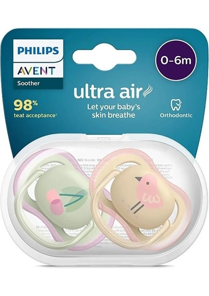 Philips Avent Ultra Air Emzik 0-6 Ay 2li Kız SCF085/59