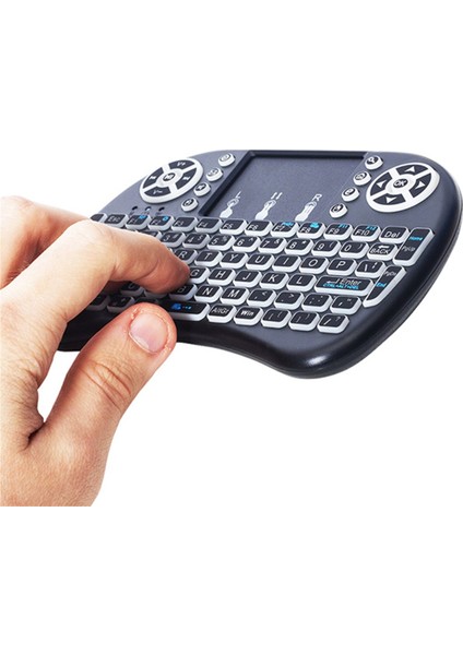 HL-19485 Ledli Dokunmatik Donglelı Kablosuz Mini Klavye