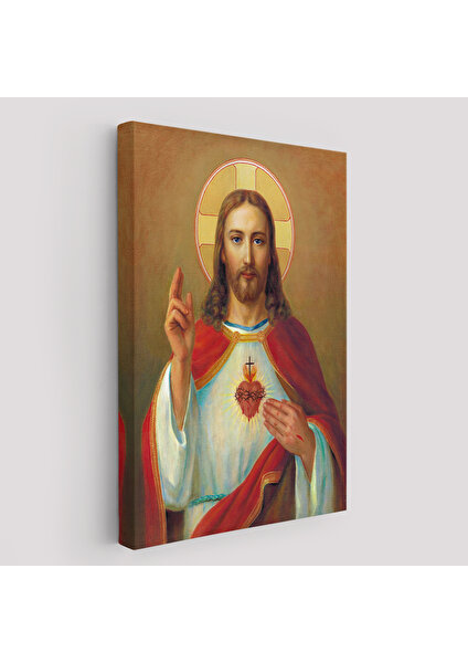 Ack Dekorasyon Isa'nın En Kutsal Kalbi Tablosu - The Most Sacred Heart Of JESUS-6478