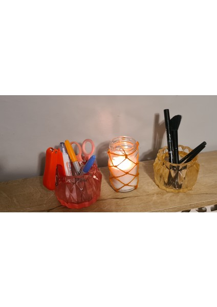 Dekoratif Organizatör Saksı Kalemlik