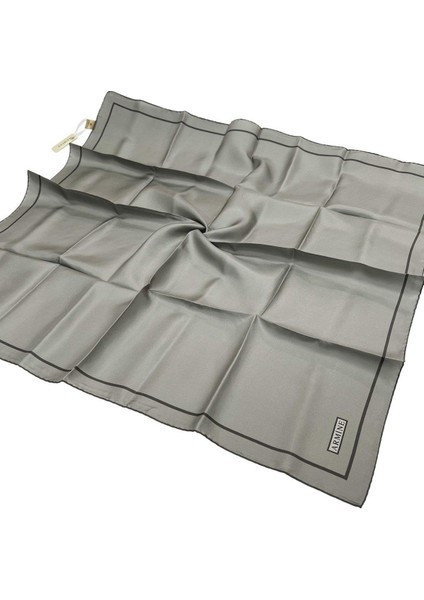 İpek Eşarp Nostalji - 8668-11 Koyu Gri Twill