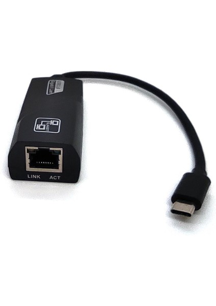 USB Tip C (Usb 3.0) Gigabit Ethernet Adaptörü, 1 x 10/100/1000 Port, 1 x USB Tip C Erkek Port (Bilgisayar Bağlantısı Için), Çip Takımı: Realtek 8153, 15 Cm, Siyah Renk