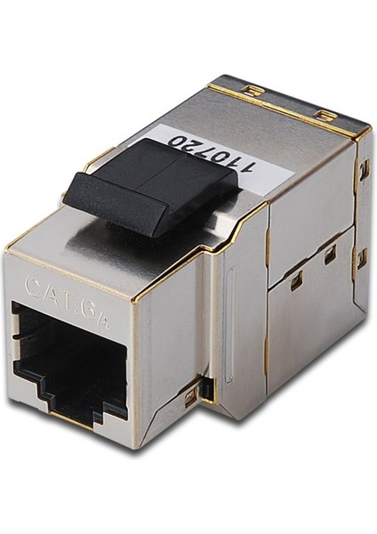 Digitus CAT.6A Adaptör (Coupler), Zırhlı/Ekranlı, Panel Tipi, RJ45 Dişi RJ45 Dişi Digitus CAT 6A modular coupler, shielded RJ45 to RJ45, snap-in panel mount