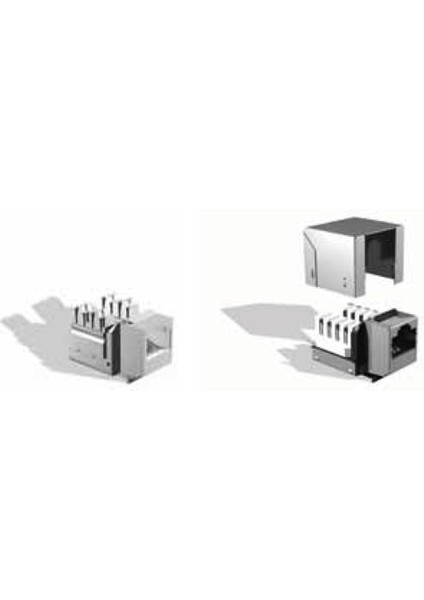 Brand-Rex Cat6Plus Category 6 Snap-In-Jack, Shielded, LSA Tip, Siyah Renk