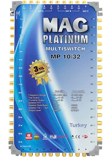 10*32 SONLU UYDU SANTRALİ MAG PLATINUM