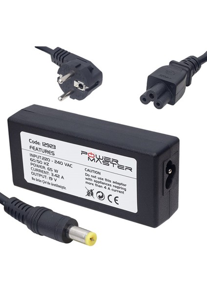 POWERMASTER PM-12923 19 VOLT - 3.42 AMPER 5.5*1.75 MM UÇLU ADAPTÖR (ACER NOTEBOOK)