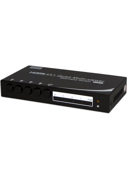 4 Port HDMI Switch, 4 giriş - 1 çıkış, 5 farklı görüntü seçeneği sunar, uzaktan kumandalı Beek HDMI Multi-screen Viewer 4 x 1