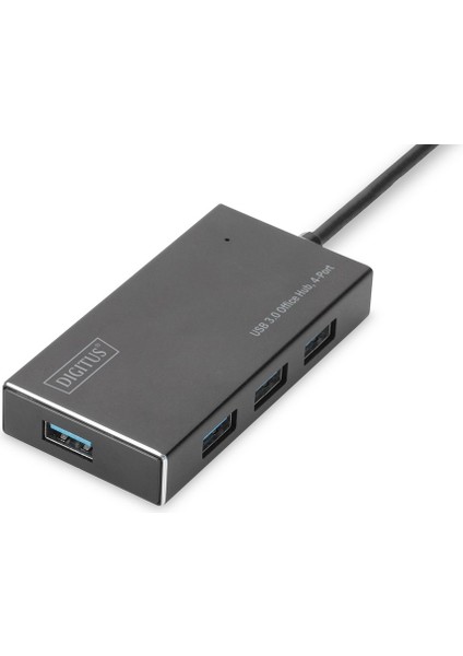 Digitus 4 Port USB 3.0 Hub, 5V/2A güç adaptörü dahil, alüminyum