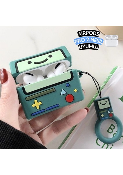 2'li Set - Pro 2. Nesil Uyumlu İki Gözlü Minyon ve Bmo Figürlü İkili Kulaklık Kılıfı Seti modelleri