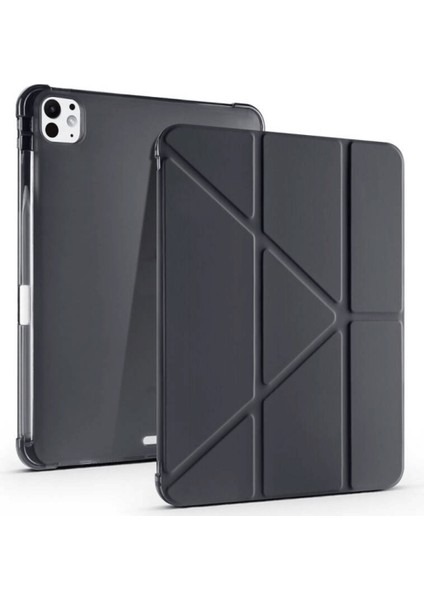 iPad Pro 11 2024 Uyumlu Tri Folding Kalem Bölmeli Akıllı Standlı Özellikli Kılıf