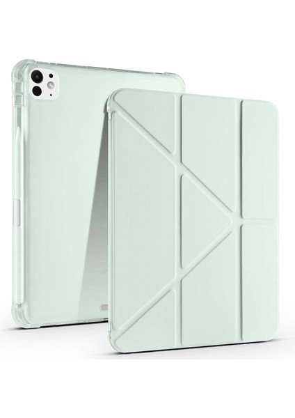iPad Pro 11 2024 Uyumlu Tri Folding Kalem Bölmeli Akıllı Standlı Özellikli Kılıf