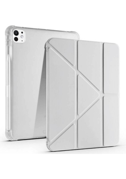 iPad Pro 11 2024 Uyumlu Tri Folding Kalem Bölmeli Akıllı Standlı Özellikli Kılıf