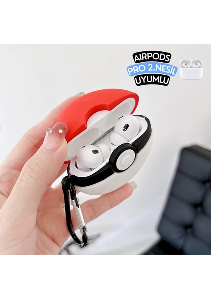 2'li Set - Pro 2. Nesil Uyumlu İki Gözlü Minyon ve Poke Topu Figürlü İkili Kulaklık Kılıfı Seti modelleri