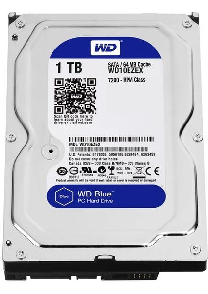 Caviar Blue 3.5 SATA 3 1TB 7200rpm 64MB