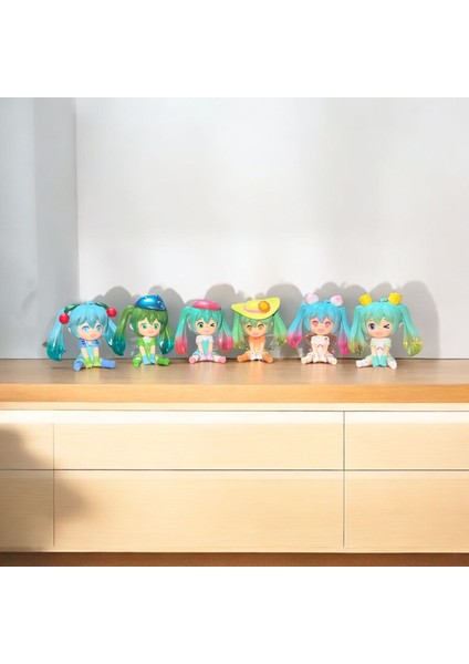 Vıp Hatsune Miku 6lı Karakter Set 7 cm Biblo Set Hatsune Miku Oyuncakları Hatsune Miku Karakterleri