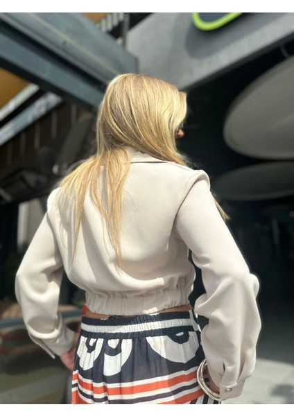 EXP24 Krep Kumaş Bluz Bel Lastik modelleri