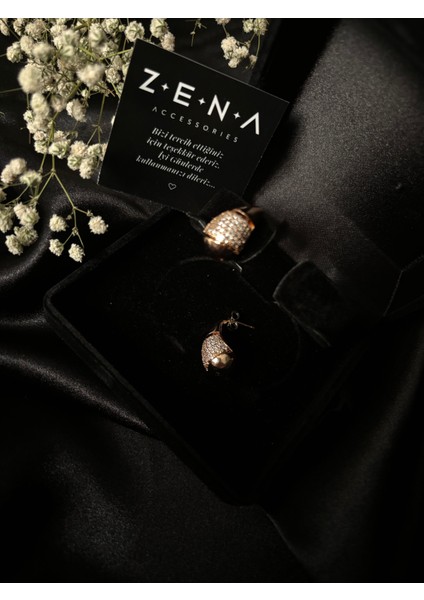 Zena Accessories Zirkon Taşlı Damla Küpe