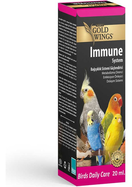 Kanarya Vitamin Muhabbet Kuşu Vitamini Papağan Vitamini Bağışıklığı Metabolizması Enfeksiyonu Multivitamin Destek Vitamin 20 ml