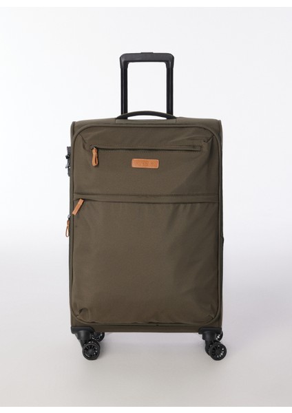 Haki Unisex 41X67X26 cm Orta Boy Çekçekli Kumaş VALIZ28