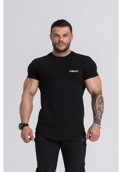 Erkek T-Shirt | Tişört | Erkek Spor T-Shirt | Workout | Siyah |