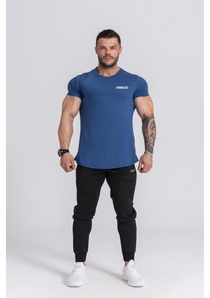 Erkek T-Shirt | Tişört | Erkek Spor T-Shirt | Workout | Indigo |