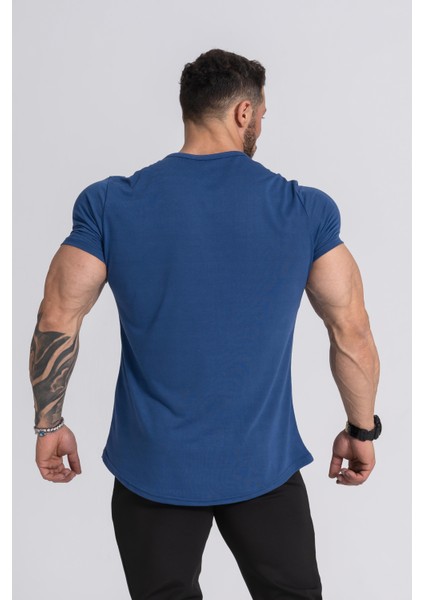 Erkek T-Shirt | Tişört | Erkek Spor T-Shirt | Workout | Indigo |