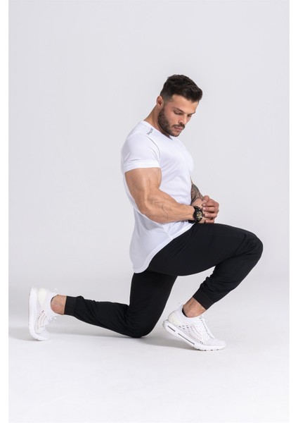 Pro Air Erkek Spor T-Shirt | Workout Tanktop | Never Give Up | Beyaz | Pro Serisi | indirimleri