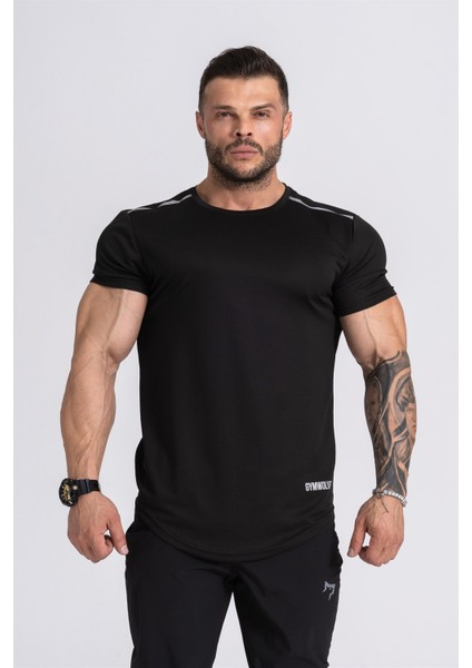 Pro Air Erkek Spor T-Shirt | Workout Tanktop | Never Give Up | Siyah | Pro Serisi |
