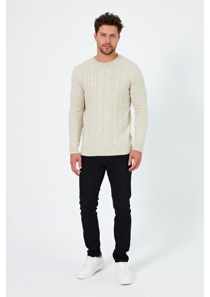 Saç Örgü Desenli Regular Fit Kazak (E24-EZE-16) fiyatları