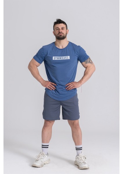 Erkek Spor T-Shirt | İndigo | Workout T-Shirt | fiyatları