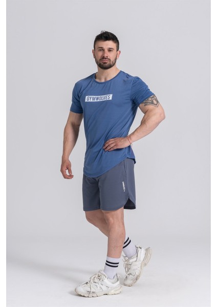 Erkek Spor T-Shirt | İndigo | Workout T-Shirt | modelleri