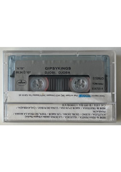 Gipsy Kings Djobi, Djoba Kaset (Orjnal Dönem Baskı Kaset)