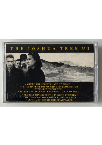 U2 The Joshua Tree Kaset (Orjnal Dönem Kağıt Baskı Kaset)