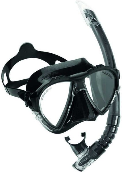 Matrix Maske Gamma Şnorkel Seti Black-Black