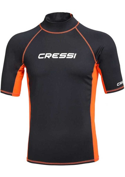 Rash Guard Man T-Shirt Black - Orange-3xl - No:7