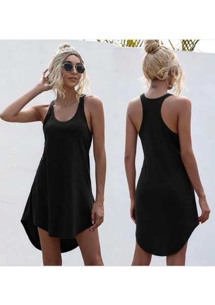 Kadın Kolsuz Halter Yaka Viskon Mini Elbise fiyatları