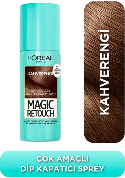 L'Oréal Paris Magic Retouch Beyaz Dipleri Kapatıcı Sprey - Kahverengi