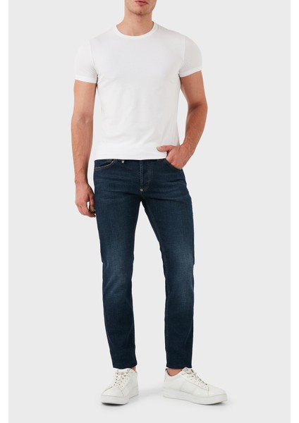 Streç Pamuklu Slim Fit Normal Bel Dar Paça Jeans Erkek Kot Pantolon MDT2500 PDE004N 14BP