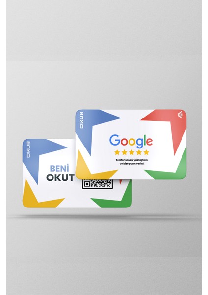 Tecrübe Bilişim [ Yatay ] Google Yorum Kartı Google Harita Nfc & Qr Destekli