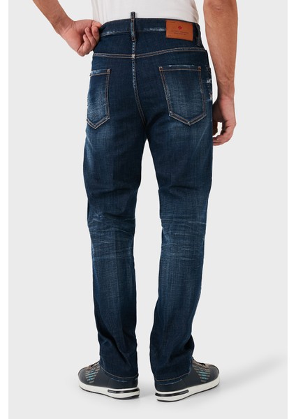 Streç Pamuklu Regular Fit Normal Bel Boru Paça Jeans Erkek Kot Pantolon S74LB1422 S30342 470