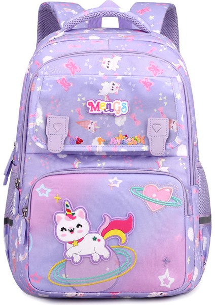 Ilkokul Çantası Kız Prenses Birinci Sınıftan Dördüncü Sınıfa Kız Koleji Hafif Çocuk Sırt Çantası (Yurt Dışından)