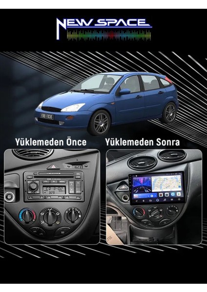 Ford Focus 1 Android 4gb Ram 64GB Rom 8 Çekirdek Carplay Multimedya