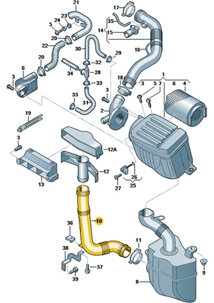 Seat Altea 2006-2008 1.6 Bse Motor Hava Giriş Borusu 1K0129618AJ indirimleri