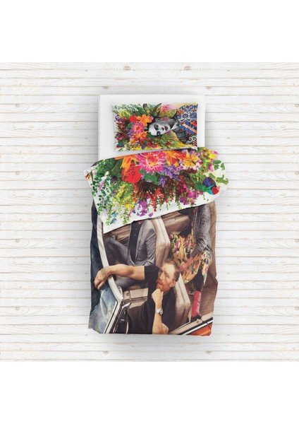 Crazy Night / Floral Frida Çift Taraflı Nevresim Takımı - 200 cm x 220 cm