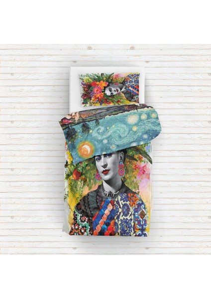 Crazy Night / Floral Frida Çift Taraflı Nevresim Takımı - 200 cm x 220 cm fırsatları