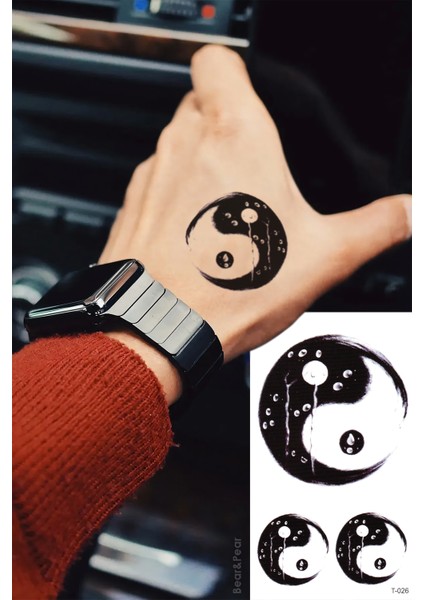3 Boyutlu Mini Boy Yinyang Dövmesi