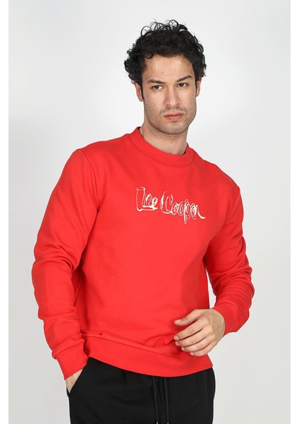 Jeffrey Erkek O Yaka Sweatshirt Kırmızı fiyatları