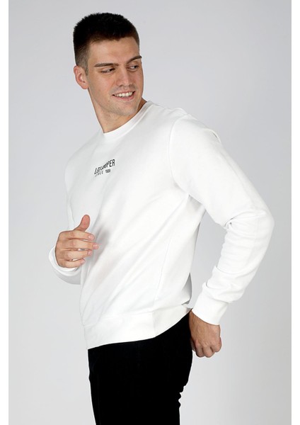 Frose Erkek O Yaka Sweatshirt Beyaz modelleri