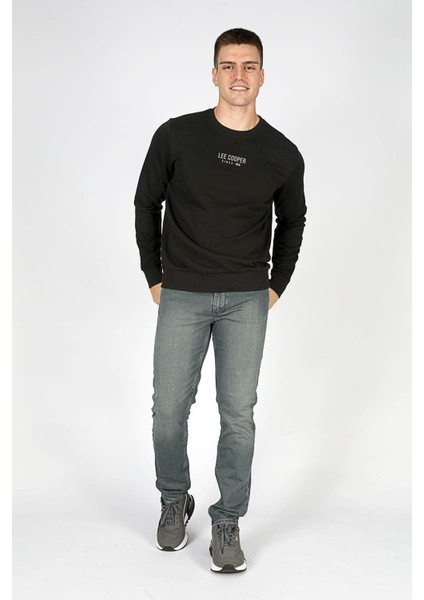 Frose Erkek O Yaka Sweatshirt Siyah